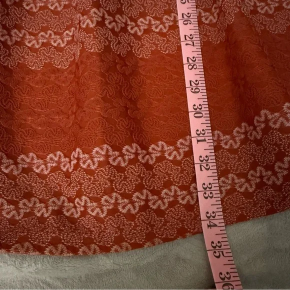 Alya Vibrant burnt orange fitted classic  retro flare dress rockabilly coquette - Picture 6 of 10